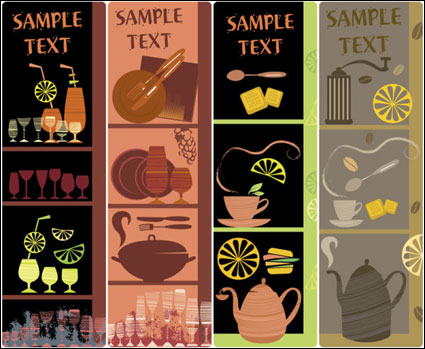 Illustration von Hand bemalt Geschirr - Vector