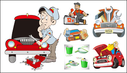 Vector Cartoon Reparatur