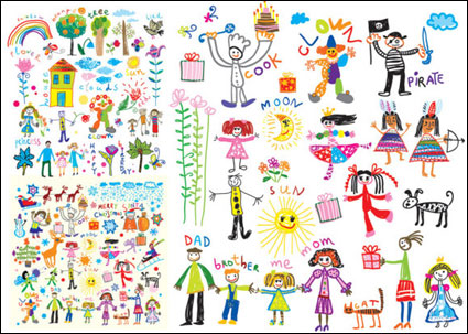 Vektor Illustrationen fr Kinder fröhlich