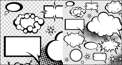 Cartoon-Stil Atompilz Dialog 05 - Vektor Material