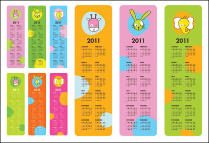 Sehr niedlich Kalender 2011 Vektor Material