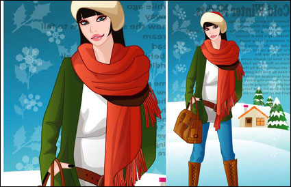 Vector Winter Frau