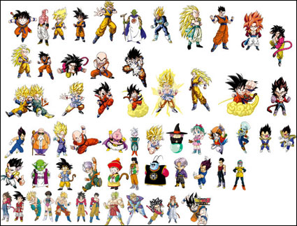 Dragon Ball Zeichen Vektor