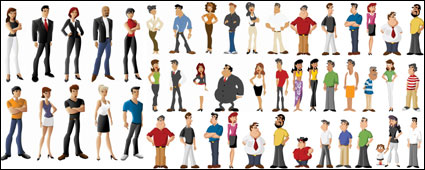 Alle Arten von Comic-Figuren - Vector