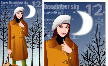 Winter Frauen Vector 4