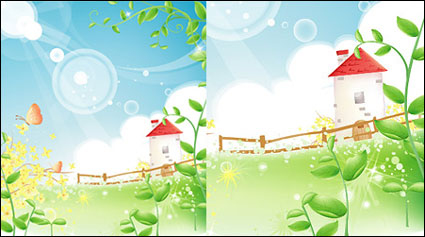Sommer Landschaft Vector Vine