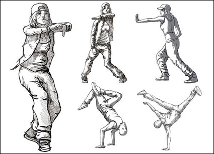 Tanzfiguren Vektor Material