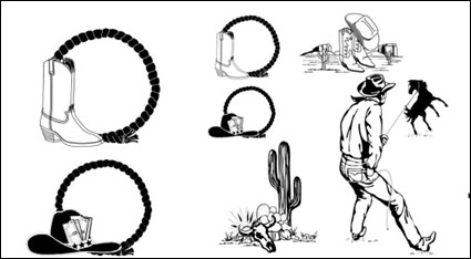 Wrangler Schwarz-Weiß-Vektor-Material