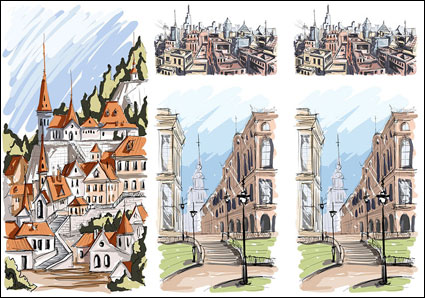 gestrichene Gebäude Vector