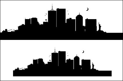 US-Stadt, New York Silhouette Vector