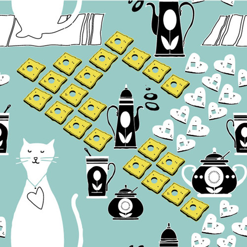 Cat Cartoon Hintergrund 01 - Vektor Material