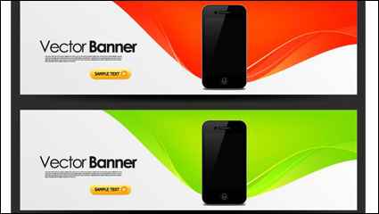 Mobile Banner Design-Trend-Muster Vektor Material -2