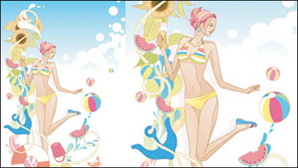 Exquisite Cartoon Mode crush 02 - Vektor Material