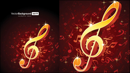 Music notes Thema Vektor Material -5