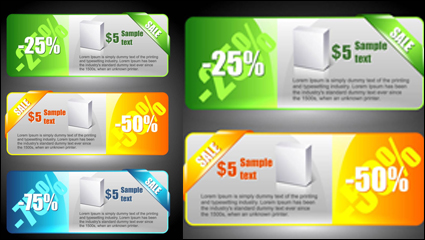 Farbe Banner Banner 02 - Vektor Material