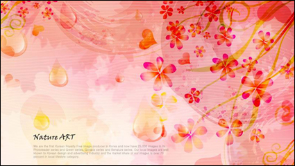 Romantische Blumenmuster Hintergrund Vektor-Design Material -5