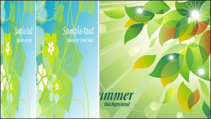 Frische Sommerblumen mirage Vektor Hintergrundmaterial -4