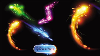 Wunderschöne helle Lichteffekte 01 - Vector