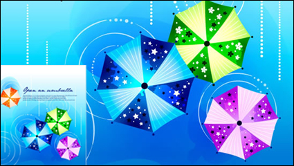 Fashion gedruckten Schirme Design-Hintergrund Vektor Material -2