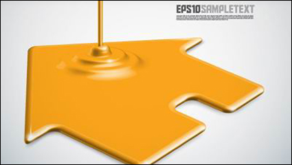 Farbe Tropf Form Design Hintergrund Vektor Material -3
