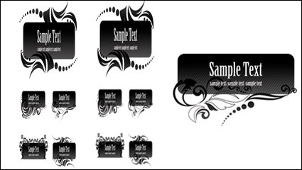 Schwarz ästhetische Textfeld vector
