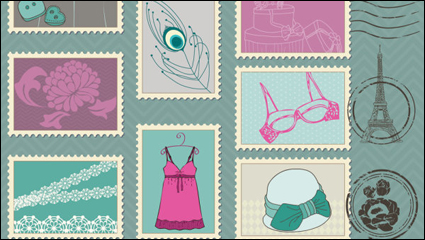 Cartoon Illustration der Stempel 03 - Vektor Material