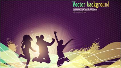 Dynamische Entwicklung des Vorlaufs Silhouettenfiguren 01 - Vector