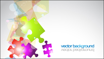 Bunte Puzzle-Vektor Hintergrundmaterial -3