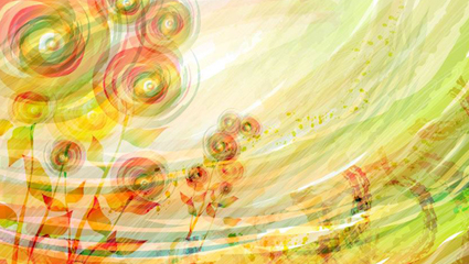 Romantische Blumenmuster Design-Hintergrund Vektor Material -2
