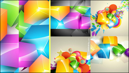 Wunderschöne Farbwrfel Hintergrund Vektor Material
