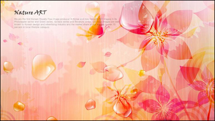 Romantische Blumenmuster Hintergrund Vektor-Design Material -4