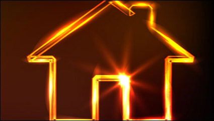 Glare kleines Haus Vektor Material