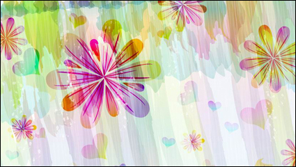 Romantische Blumenmuster Hintergrund Vektor -1