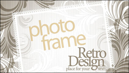 Elegantes Muster die Schattierung dekorativen Box Text-Design Vektor -1