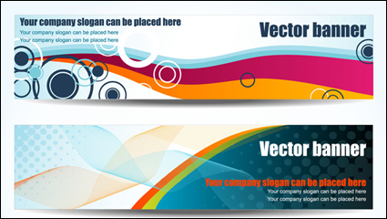 Bunte geometrische Banner Vektor Hintergrund -2