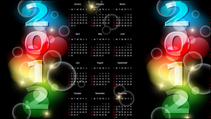 2012 calendar 01 - Vektor