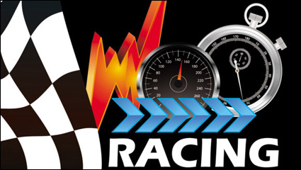 Racing Theme Hintergrundmuster 05 - Vektor