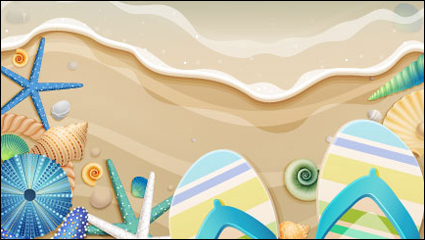 Exquisite Cartoon Ozean Hintergrund 01 - Vektor