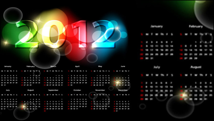 2012 calendar 04 - Vektor