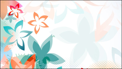 Bunte Blumen Hintergrundmuster 01 - Vektor