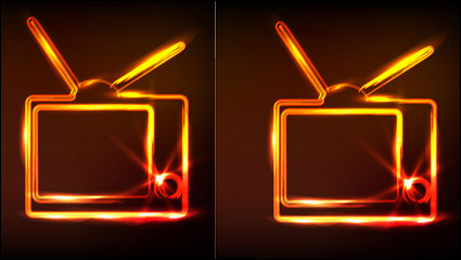 Glare-TV Vektor-Material