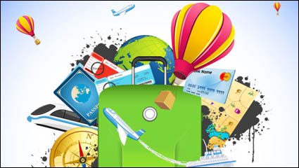 Fashion Travel Design-Elemente Vektor Material