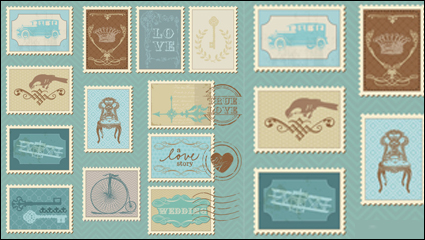 Cartoon Illustration der Stempel 05 - Vektor