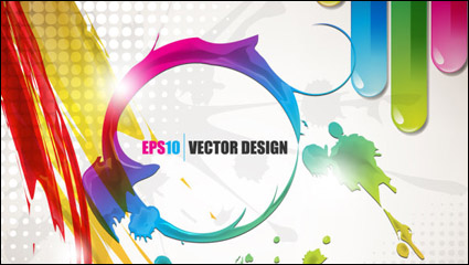 Farbe Farbe splash Hintergrund 03 - Vektor