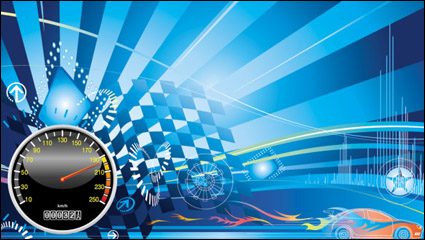 Racing Theme Hintergrundmuster 01 - Vektor