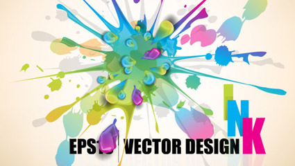 Farbe Farbe splash Hintergrund 04 - Vektor