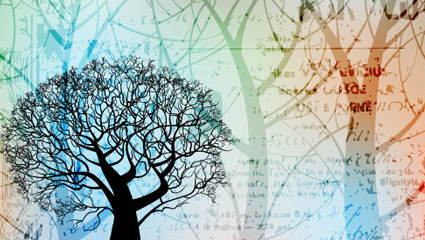 Baum-Silhouette Hintergrund 01 - Vektor