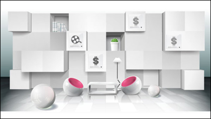 Dreidimensionale kreative Business-Raum Hintergrund Vektor Material -2