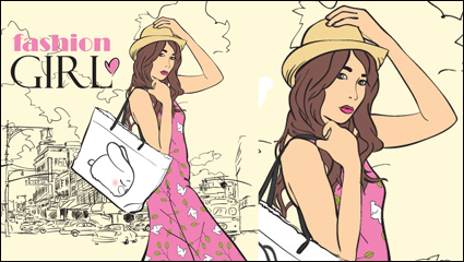 Cartoon Mode Beauty 04 - Vektor