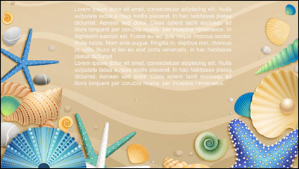 Exquisite Cartoon Ozean Hintergrund 03 - Vektor
